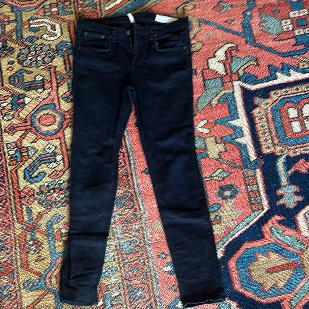 Dark blue wash Rag and Bone High Rise Size